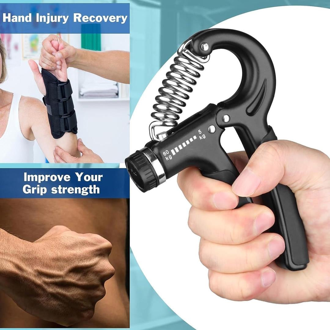 Adjustable Hand Grip Power Exerciser Forearm Wrest Straightener Gripper 5-60kg
