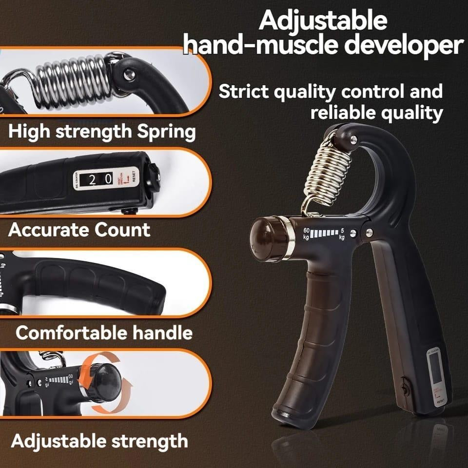 Adjustable Hand Grip Power Exerciser Forearm Wrest Straightener Gripper 5-60kg