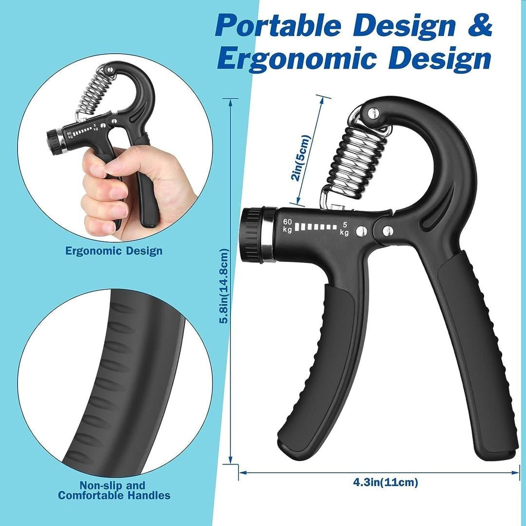 Adjustable Hand Grip Power Exerciser Forearm Wrest Straightener Gripper 5-60kg